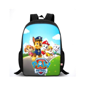 Traverse Paw Patrol Digital Printed Kids School Bag - Black (T870S)
