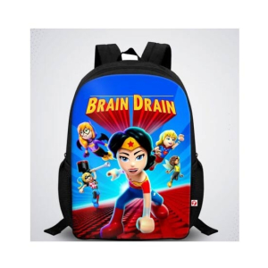 Traverse Supergirl Digital Printed Kids School Backpack - Black (T892S)