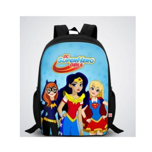Traverse Supergirl Digital Printed Kids School Backpack - Black (T879S)