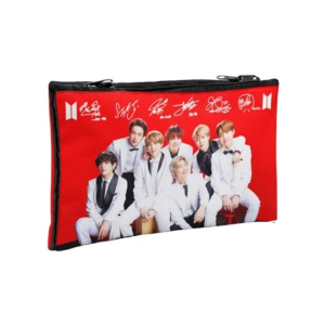 Traverse BTS Army Digitally Printed 2 Zipper Pencil Pouch (1053)