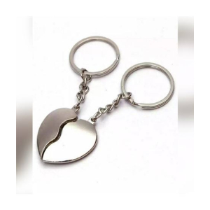 Afreeto Broken Heart Metal Keychain Set