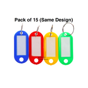 Afreeto Name Tag Keychain Multicolor Pack Of 15