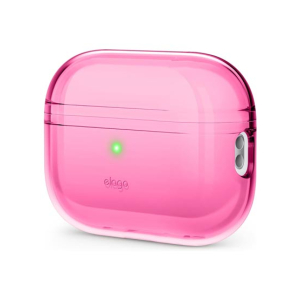 Elago Clear Shockproof Case For Airpods Pro 2022 - Neon Hot Pink (AMT-6335)