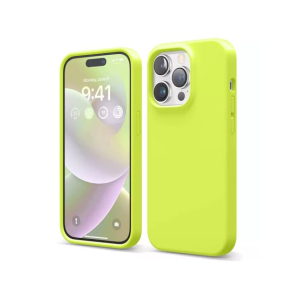 Torras Liquid Silicone Shockproof Case For iPhone 14 Pro Max Neon Yellow (AMT-6747)
