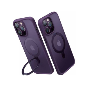Torras UPRO OStand Shockproof Case For iPhone 14 Pro - Deep Purple (AMT-6768)