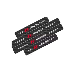 M.Mart Carbon Fiber Car Door Protection Hyundai Stickers Pack Of 4