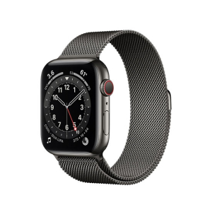 Apple Watch Series 6 44mm Graphite Stainless Steel Case With Milanese Loop Strap GPS Cellular