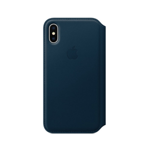 Apple Leather Folio Case For iPhone X/XS - Cosmos Blue