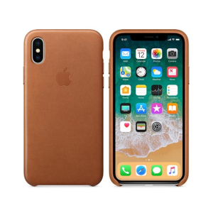 Apple Leather Case For iPhone X/XS - Saddle Brown