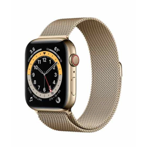 Apple Watch Series 6 44mm Gold Stainless Steel Case With Milanese Loop Strap GPS Cellular
