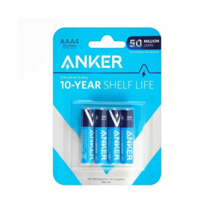 Anker Alkaline AAA4 Non Rechargeable Batteries - Pack Of 4 (B1820H12)