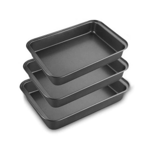 Easy Shop Baking Pan Non-Stick Sheet Tray - Pack of 3Pcs