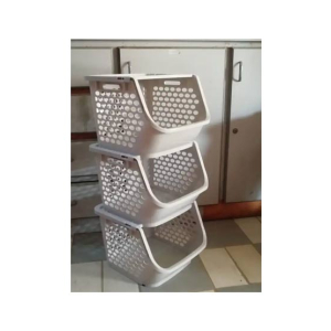 Easy Shop Plastic 3 Floor Vegetabe Rack Storage Saver