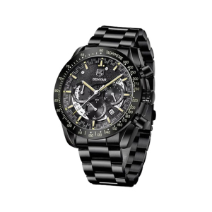 Benyar Date Chronograph Edition Stainless Steel Men's Watch Black (by-5120-7)