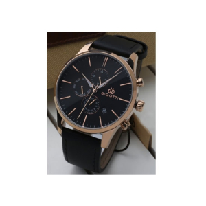 Bigotti Montre Homme Leather Men's Watch Black (BG.1.10152-5)