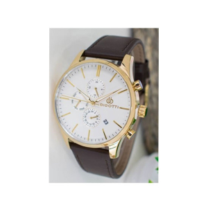 Bigotti Leather Men's Watch Brown (BG.1.10152-5)