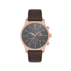 Bigotti Milano Leather Men's Watch Brown (BG.1.10152-6)