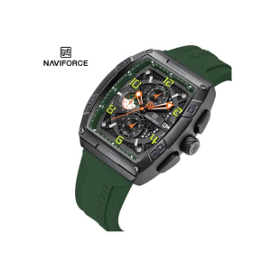 Naviforce Precision Square Watch For Men Green (Nf-8052-2)