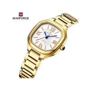 Naviforce Femme Square Watch For Men Gold (Nf-5042-2)