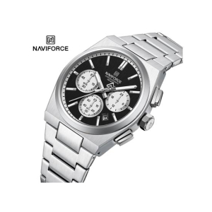 Naviforce Bond Chrono Watch For Men Silver (NF-8048G-5)