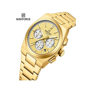 Naviforce Bond Chrono Watch For Men Golden (NF-8048G-1)