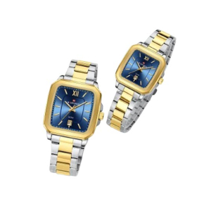 Naviforce Square Soulmates Watch For Couple Two Tone (NF-9239C-2)