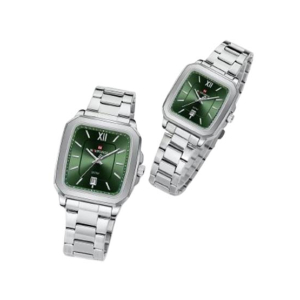 Naviforce Square Soulmates Watch For Couple Silver (NF-9239C-5)