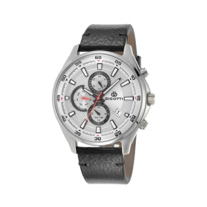 Bigotti Chronograph Leather Men's Watch Black (BG.1.10081-1)