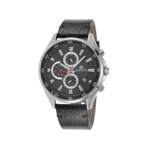 Bigotti Chronograph Leather Men's Watch Black (BG.1.10081-2)