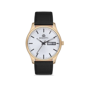 Bigotti Leather Men's Watch Black (BG.1.10168-5)