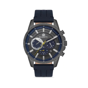 Bigotti Leather Men's Watch Black (BG.1.10299-5)