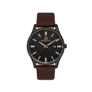 Bigotti Leather Men's Watch Brown (BG.1.10239-5)