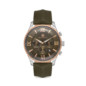 Bigotti Leather Men's Watch Brown (BG.1.10298-3)