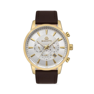 Bigotti Leather Men's Watch Brown (BG.1.10304-2)