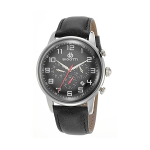 Bigotti Milano Leather Men’s Watch Black (BG.1.10043-2)