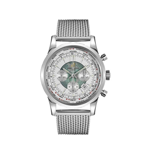 Breitling Transocean Chronograph Unitime Men's Watch Silver (AB0510U0/A732-152A)
