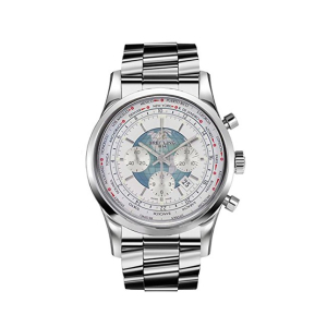 Breitling Transocean Chronograph Unitime Men's Watch Silver (AB0510U0/A732-167A)