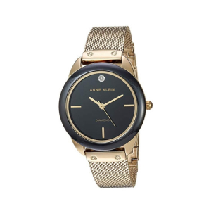 Anne Klein Diamond Accented Watch For Women Gold (AK/3258BKGB)