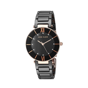 Anne Klein Swarovski Crystal Watch For Women Black (AK/3266BKRG)