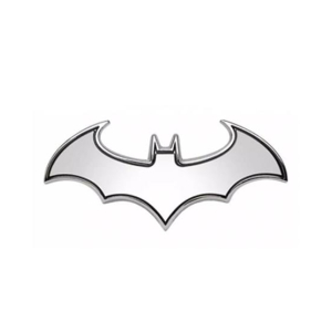 G-Mart Metal Bat Man Logo Car Sticker - Silver