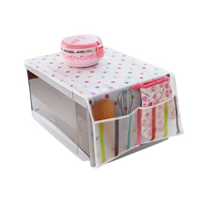 G-Mart Waterproof Double Pocket Microwave Dust Cover Storage Bag