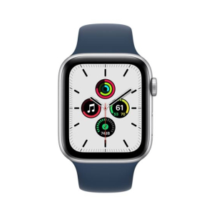 Apple iWatch SE 44mm Silver Aluminum Case With Abyss Blue Sport Band - GPS