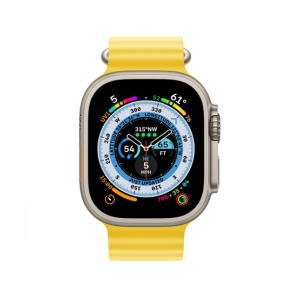 Apple Watch Ultra 49mm Titanium Case With Yellow Ocean Band - GPS + Cellular