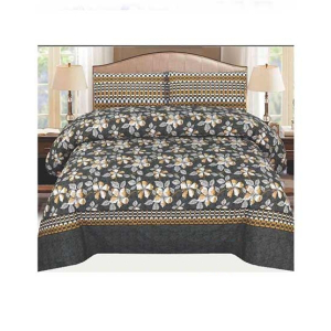 Chenab Collection Double Size Bed Sheet (814)