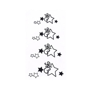 Ferozi Traders Star Design Temporary Tattoo Sticker