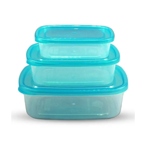 Appolio Crisper Food Container Pack Of 3-Light Blue