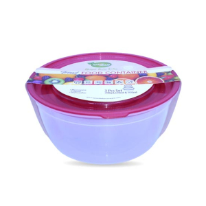 Appollo Trend Food Container Medium (Pack Of 3)-Red