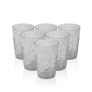 Appollo Party Acrylic Glass M-9 (Pack Of 6) -Natural