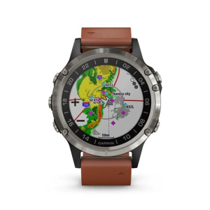 Garmin D2 Delta Aviator Smartwatch With Brown Leather Band