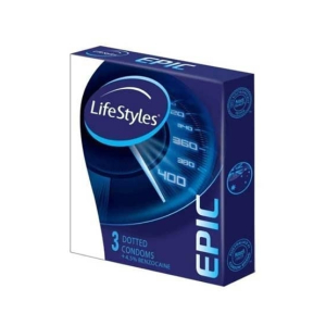 Discounted Store Epic Lifestyle Dotted Condom (Pack of 3)